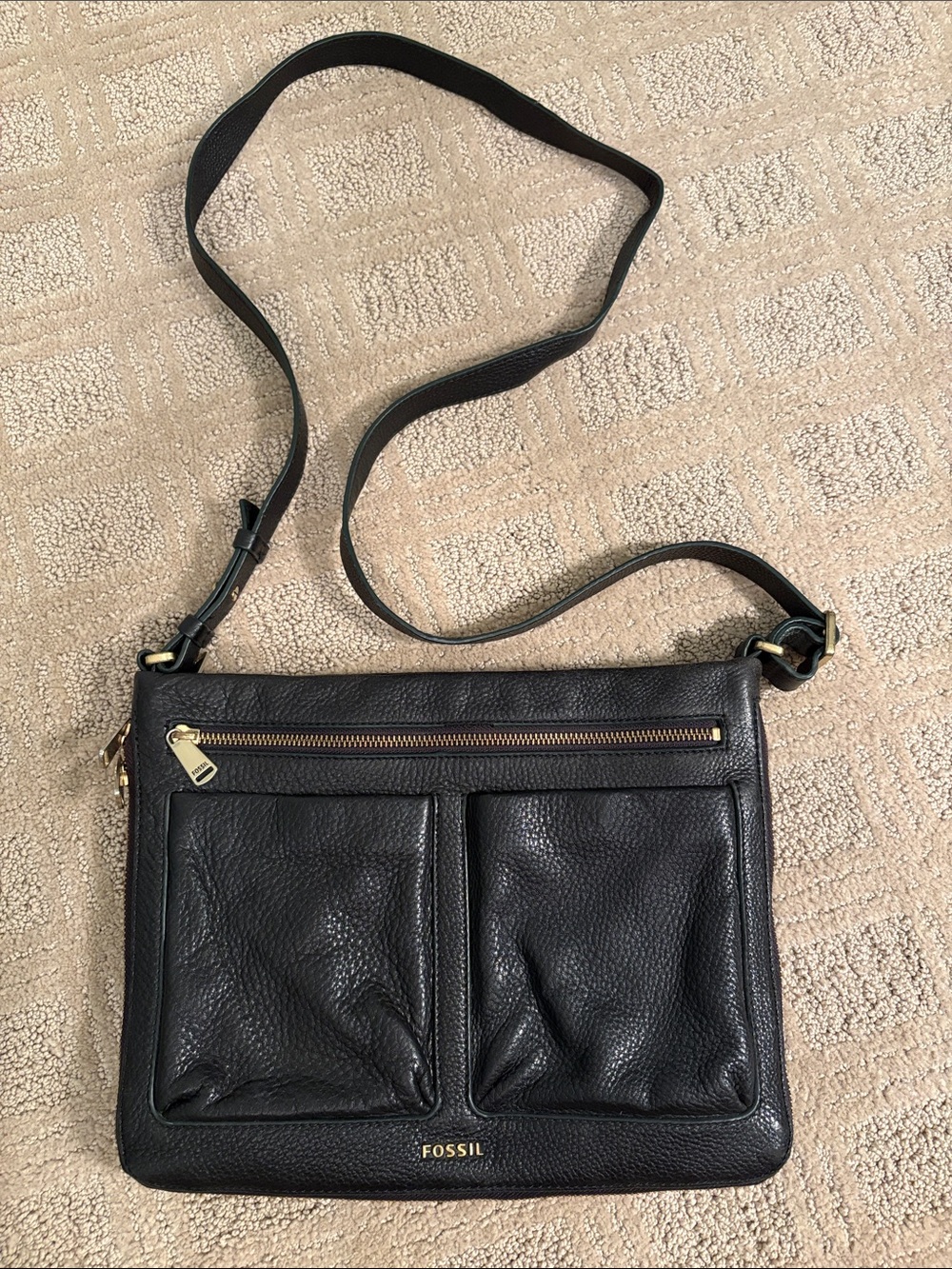 Retro FOSSIL Crossbody Leather Handbag